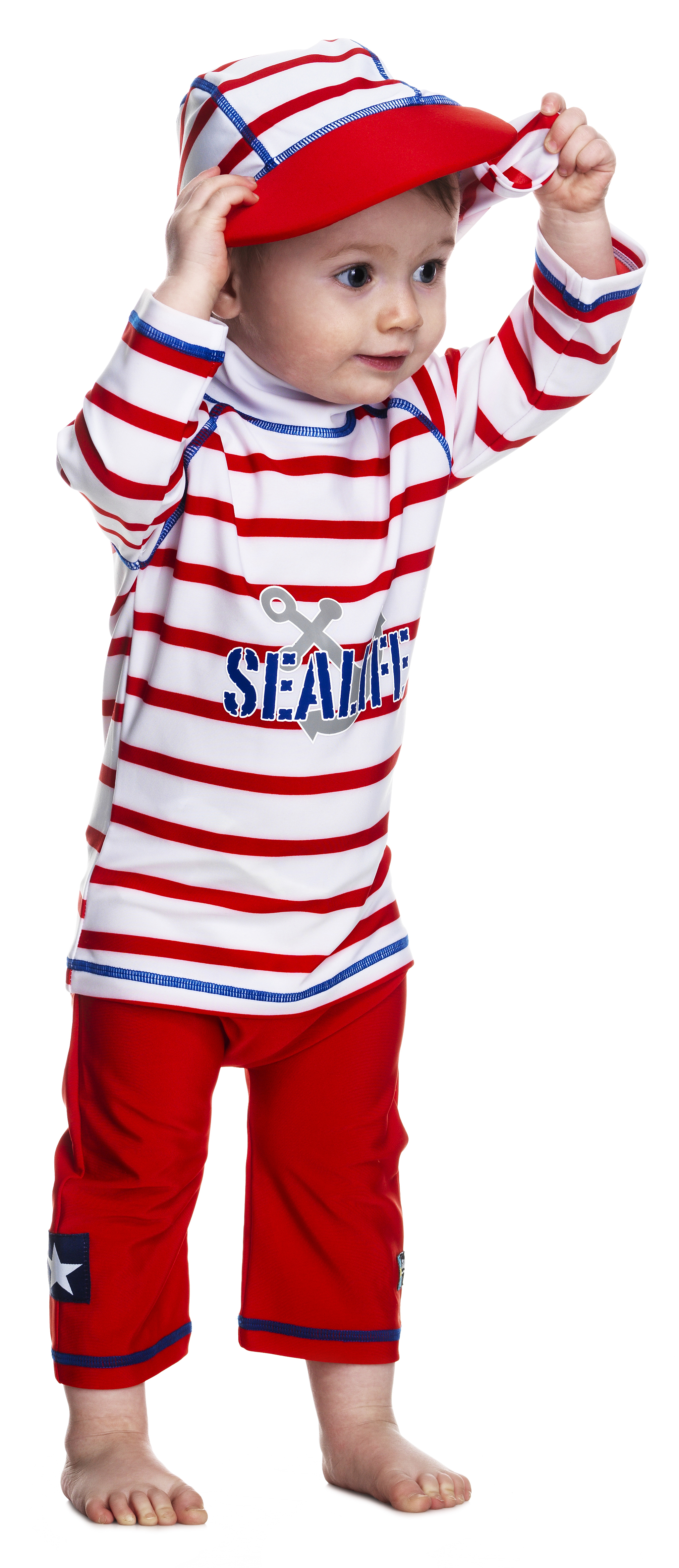 Costum de baie SeaLife red marime 86- 92 protectie UV Swimpy for Your BabyKids