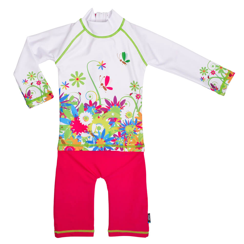 Costum de baie Flowers marime 74- 80 protectie UV Swimpy for Your BabyKids