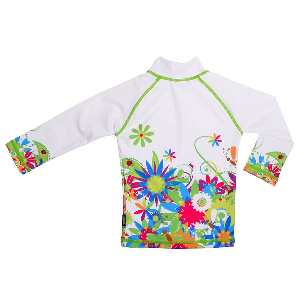 Tricou de baie Flowers marimea 110- 116 protectie UV Swimpy for Your BabyKids