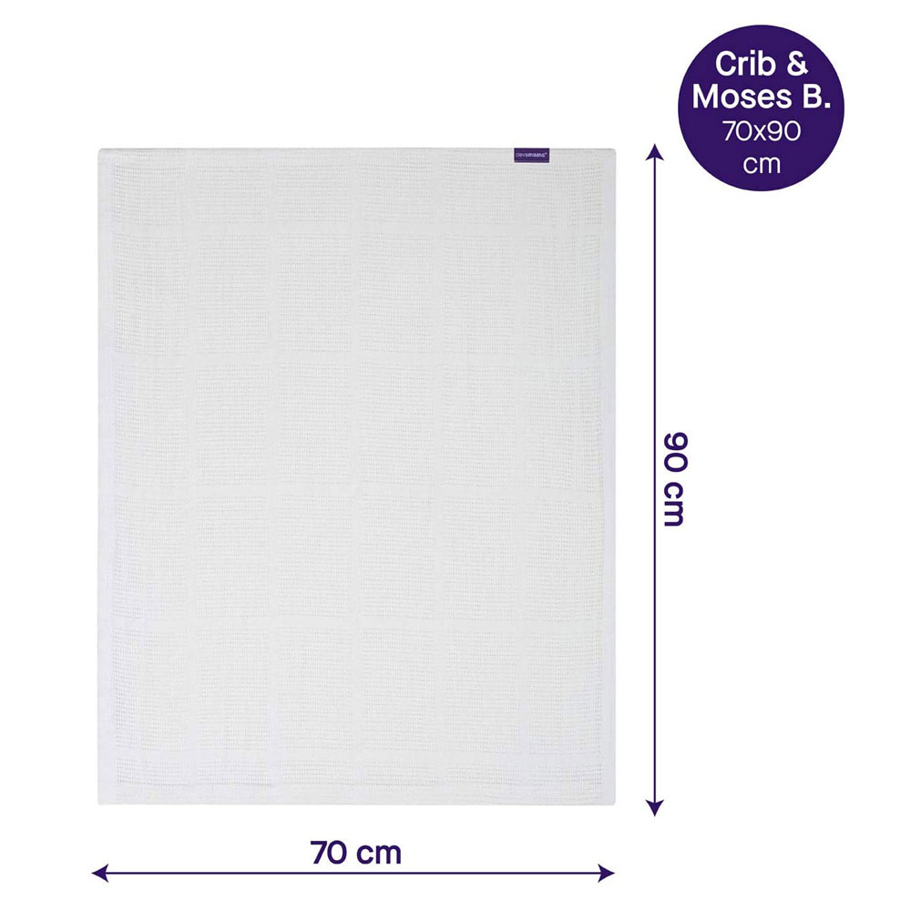 Paturica din bumbac 70 x 90 cm- White Clevamama 3453 for Your BabyKids