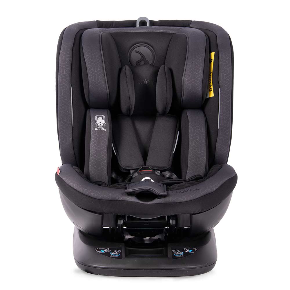 Scaun auto rotativ Rear Facing cu Isofix si centura Top Tether Logos negru 0-36 kg Coletto for Your BabyKids
