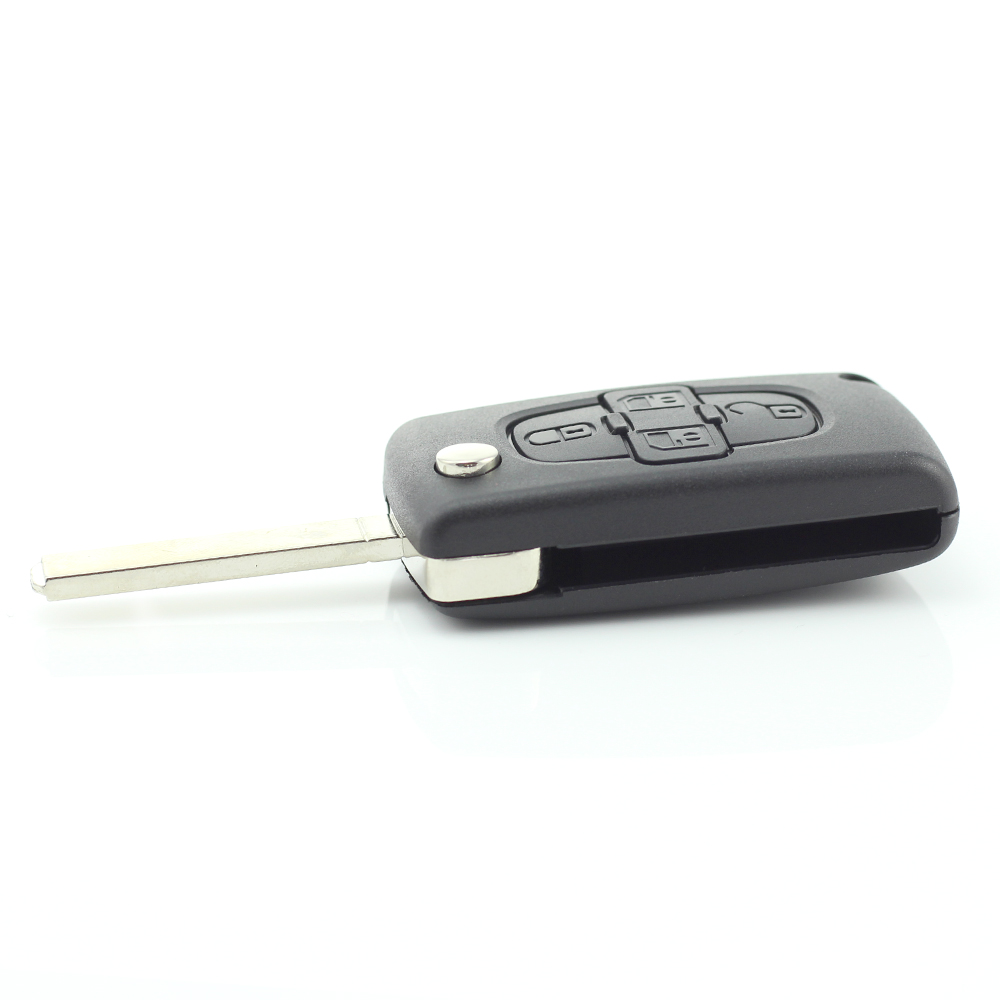 Citroen / Peugeot - Carcasa tip cheie briceag cu 4 butoane si suport baterie, lama tip VA2-SH4 Best CarHome