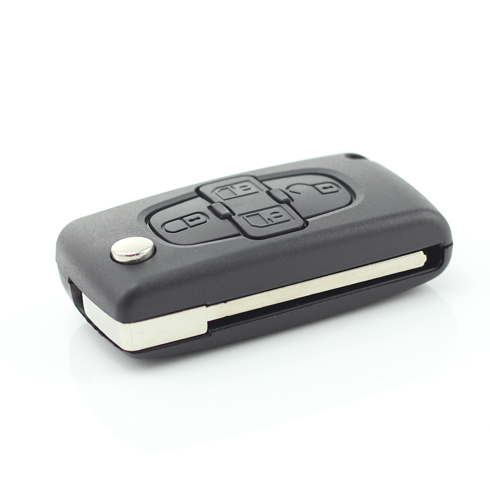 Citroen / Peugeot - Carcasa tip cheie briceag cu 4 butoane si suport baterie, lama tip VA2-SH4 Best CarHome