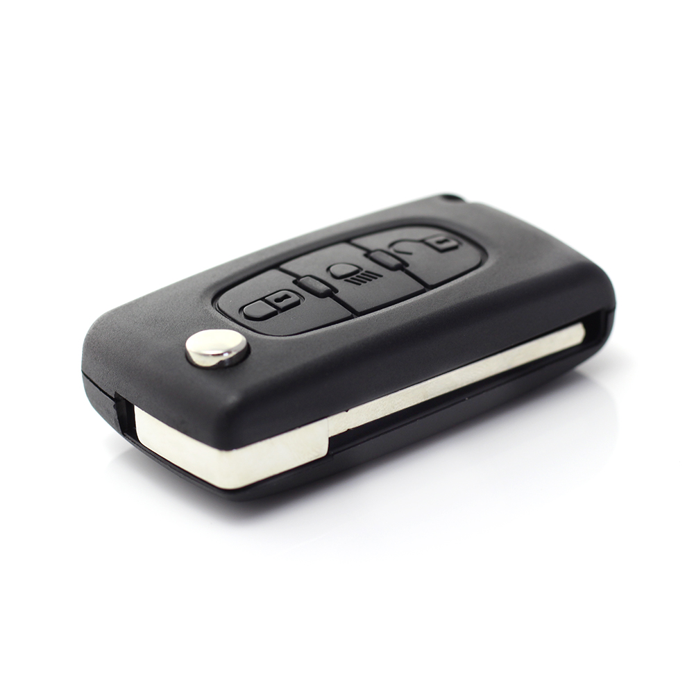 Citroen / Peugeot 307 - Carcasa tip cheie briceag cu 3 butoane, lama VA2-SH3 cu suport baterie Best CarHome