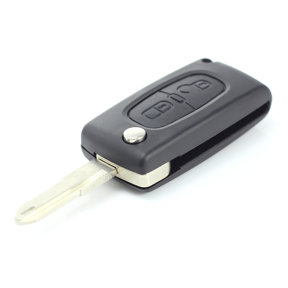 Citroen / Peugeot 206 - Carcasa tip cheie briceag cu 2 butoane si suport baterie Best CarHome