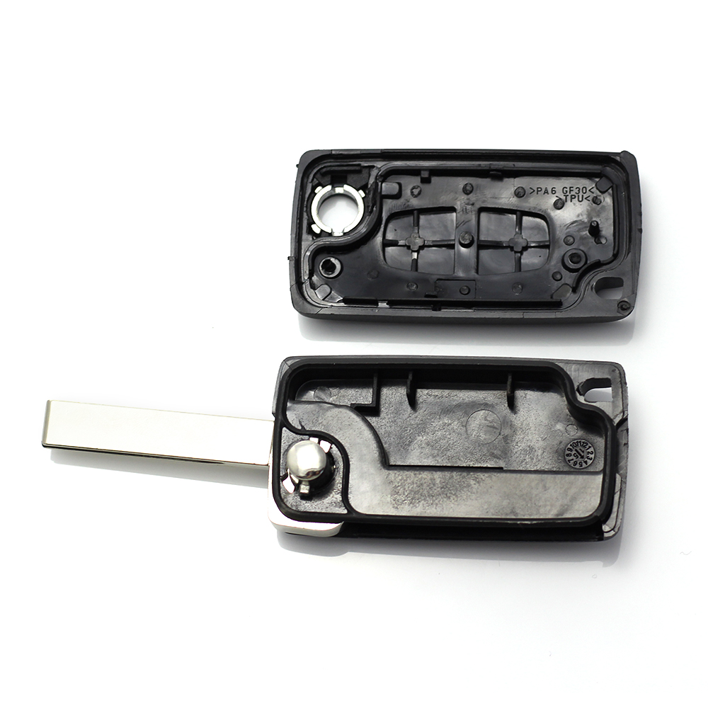 Citroen / Peugeot 307 - Carcasa tip cheie briceag cu 2 butoane, lama VA2-SH2 fara suport baterie Best CarHome