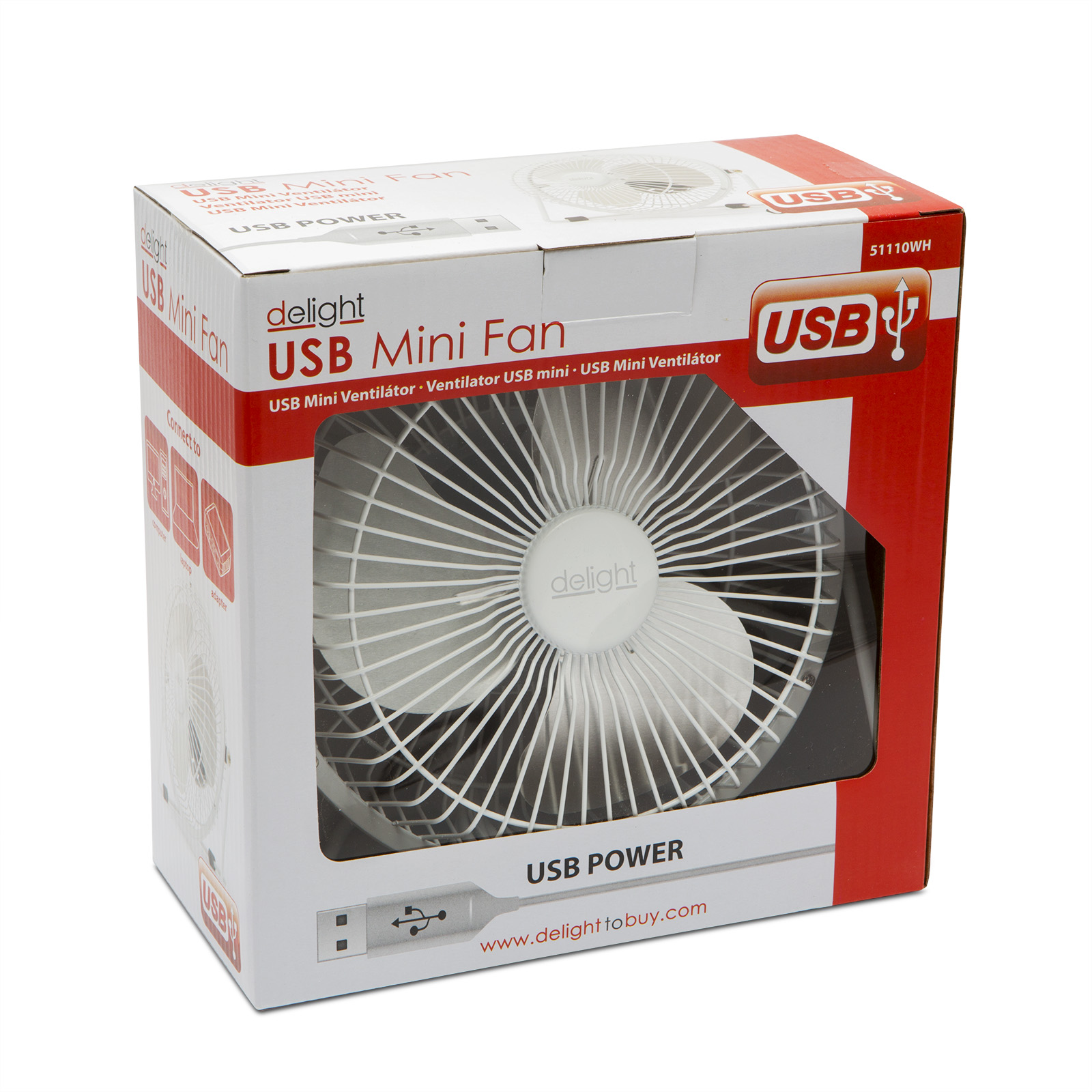 Ventilator USB mini - Alb Best CarHome