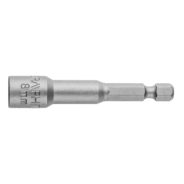 Adaptor tubulara magnetica 8x65mm GRAPHITE 57H992 HardWork ToolsRange