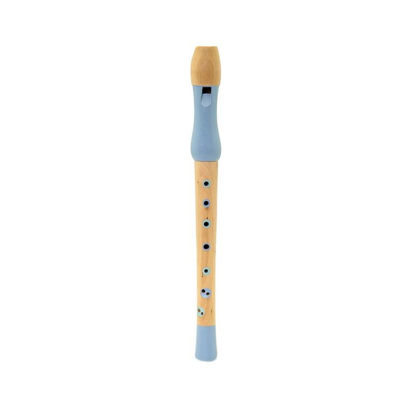 Flaut jucarie muzicala din lemn, albastru, MAMAMEMO EduKinder World