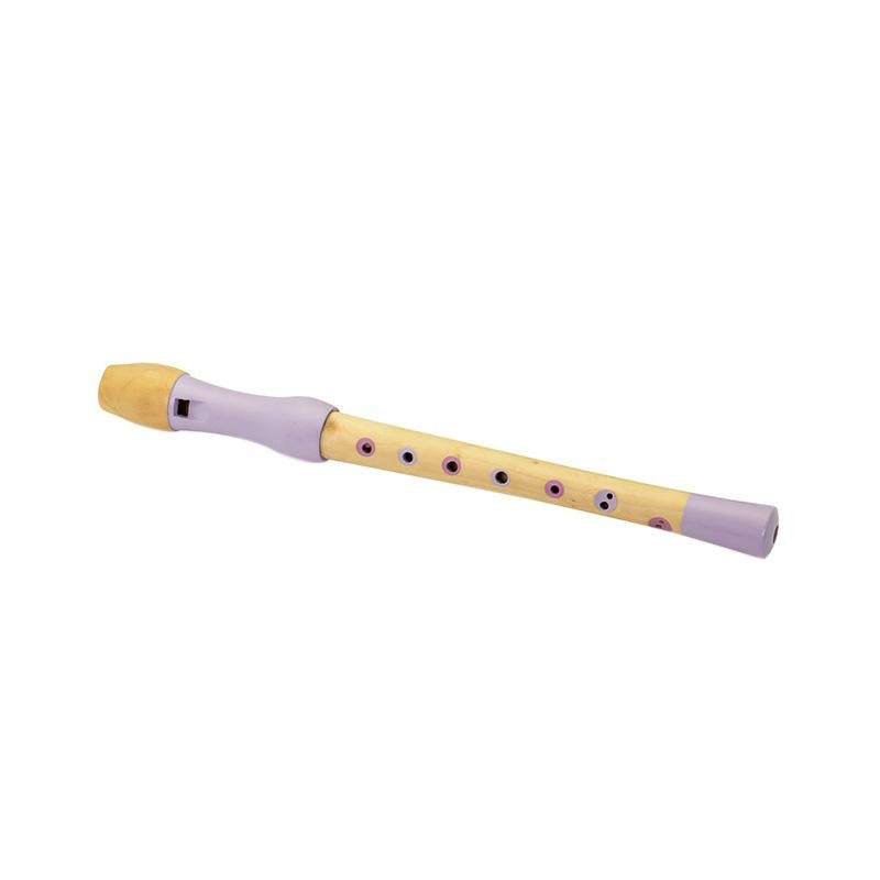 Flaut jucarie muzicala din lemn, mov, MAMAMEMO EduKinder World