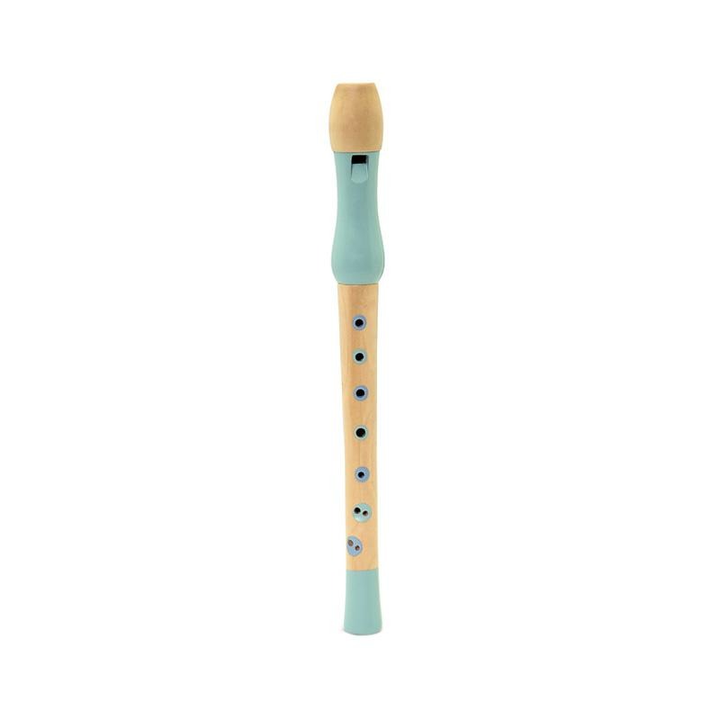 Flaut jucarie muzicala din lemn, verde, MAMAMEMO EduKinder World