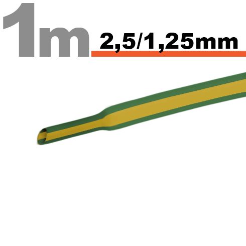 Tub termocontractibil Galben/Verde 2,5/1,25 mm Best CarHome