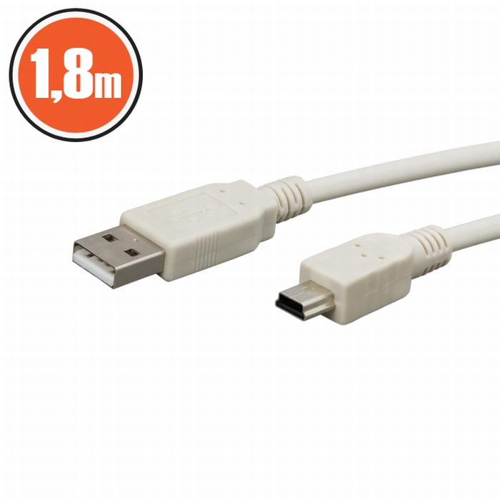 Cablu USB 2.0fisa A - fisa B (mini)1,8 m Best CarHome
