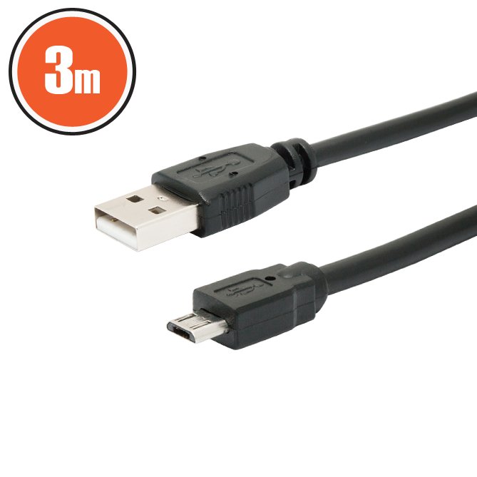 Cablu USB 2.0 fisa A - fisa B (micro) 3m Best CarHome