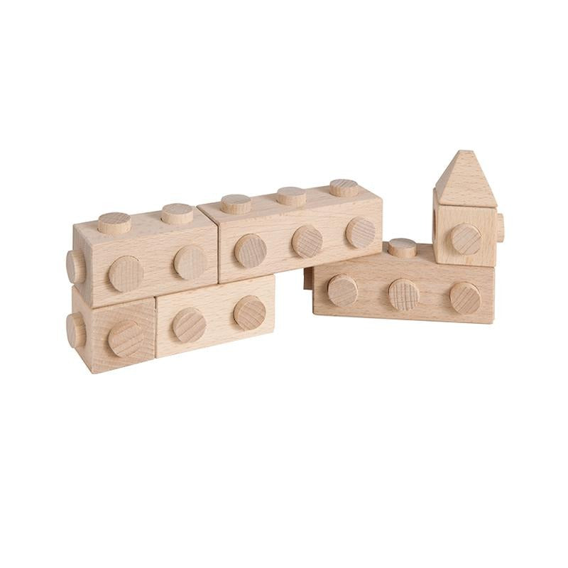 Set cuburi de constructie din lemn Architect XL, +1 an, Matador EduKinder World