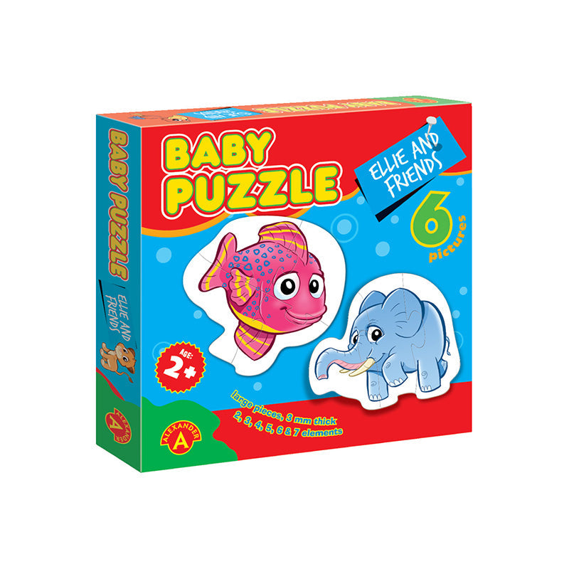 Puzzle educativ mega Box, Ellie si prietenii, 6 imagini, +2 ani, Alexander Games EduKinder World