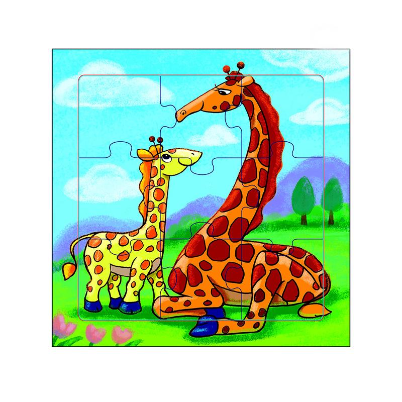 Puzzle educativ girafe, 18m+ MAMAMEMO EduKinder World