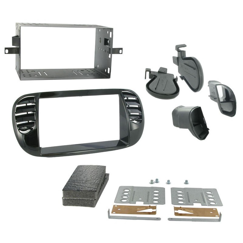 Connects2 CT23FT13 kit rama 2DIN FIAT 500(Negru-aer conditionat) CarStore Technology