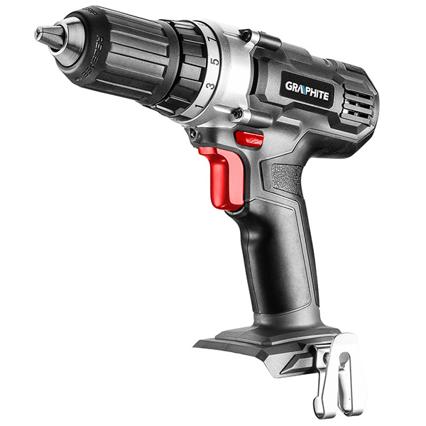Masina de gaurit cu 2 acumulatori 18V/2Ah si incarcator acumulator 2.3Ah Energy+, mandrina 13mm GRAPHITE 58G006-SET2 HardWork ToolsRange