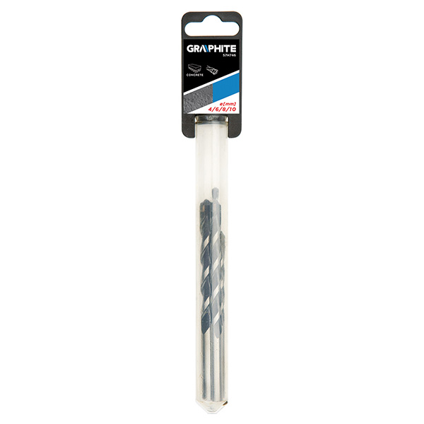 Set burghie zidarie ALB-NEGRU 4,0-10,0mm 4buc. GRAPHITE 57H746 HardWork ToolsRange
