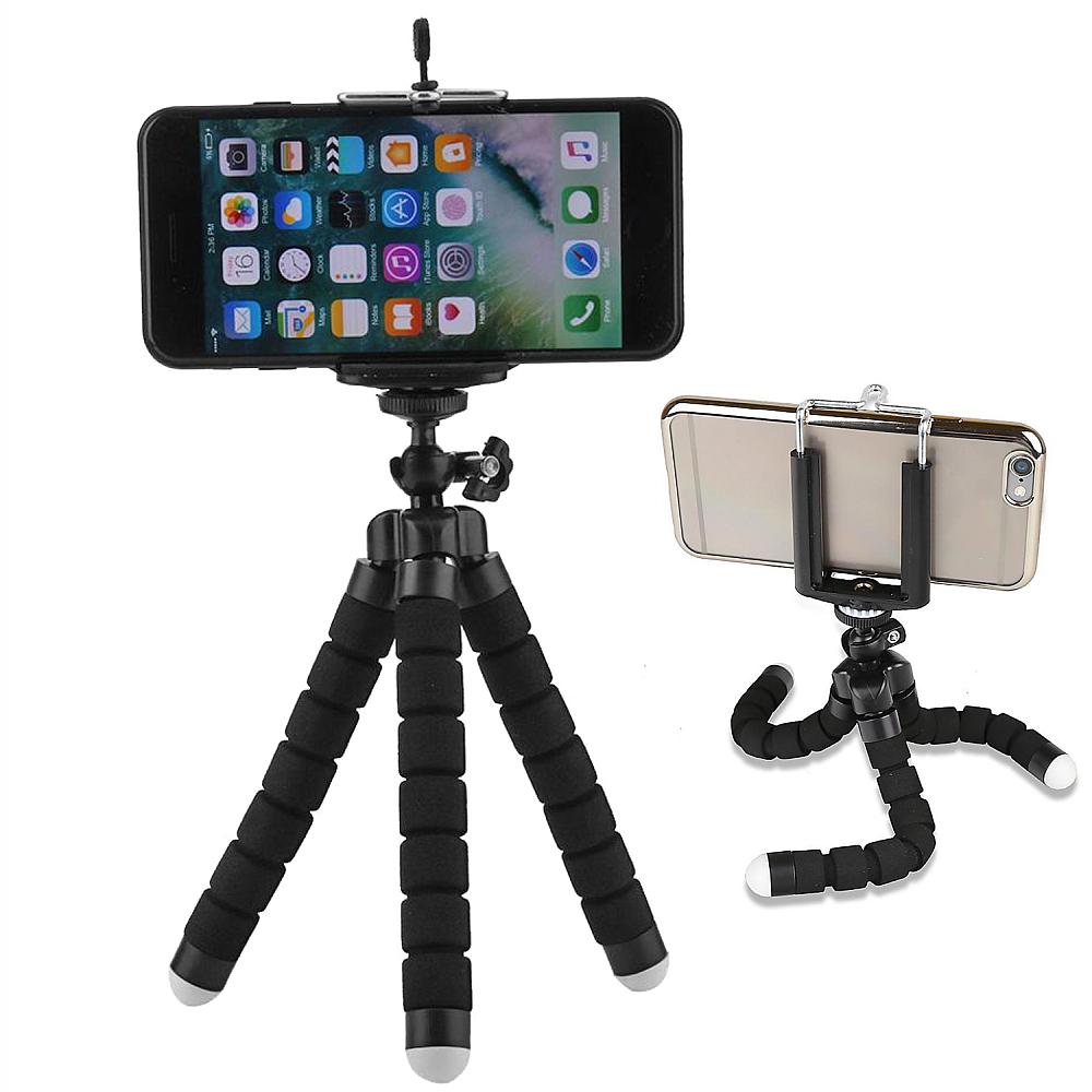 Suport Mini Trepied Flexibil Multifunctional pentru Telefon sau Camera Video, Culoare Negru