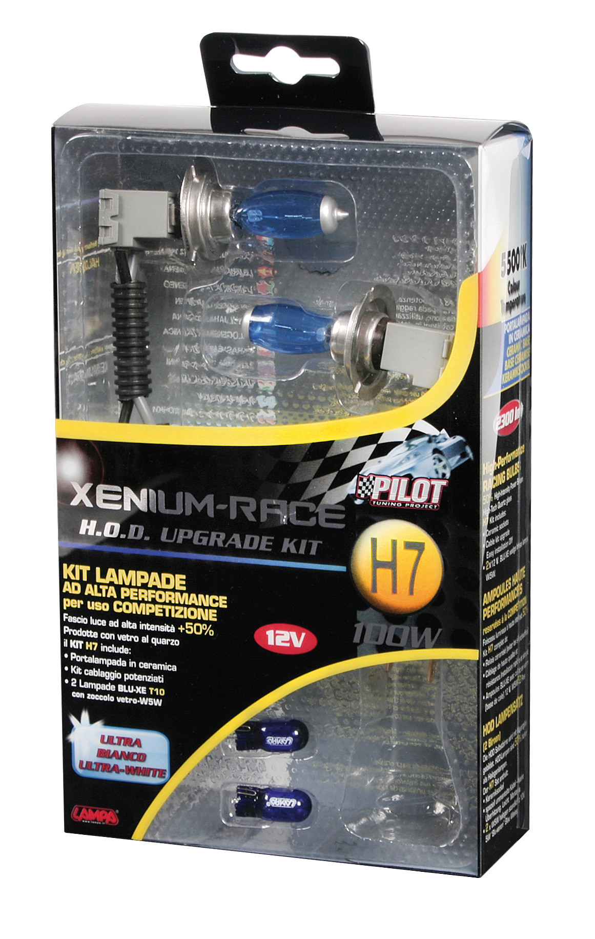 Bec halogen 12V - H7 - 100W Xenium Race PX26d 2buc + Pachet bonus Garage AutoRide
