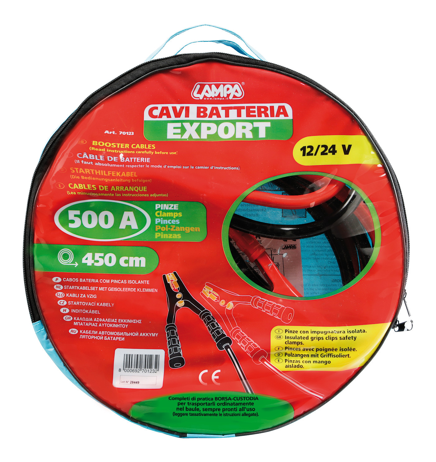 Cablu transfer curent 450cm 12/24V 500A - Lampa Garage AutoRide