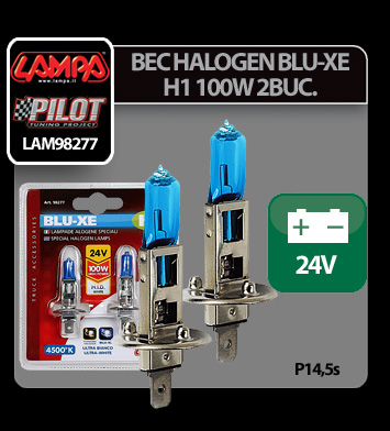 Bec halogen Blu-Xe  H1 100W P145s 24V 2buc Garage AutoRide