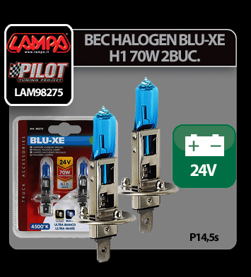 Bec halogen Blu-Xe  H1 70W P145s 24V 2buc Garage AutoRide