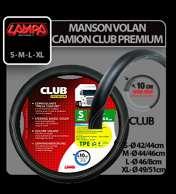 Manson volan camion Club premium - M - Ø 44/46cm - Negru Garage AutoRide