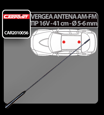 Vergea antena tip V16 (AM/FM) Carpoint - 41cm - Ø 5-6mm Garage AutoRide