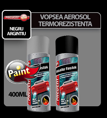 Vopsea termorezistenta aerosol Prevent 400ml - Argintiu Garage AutoRide