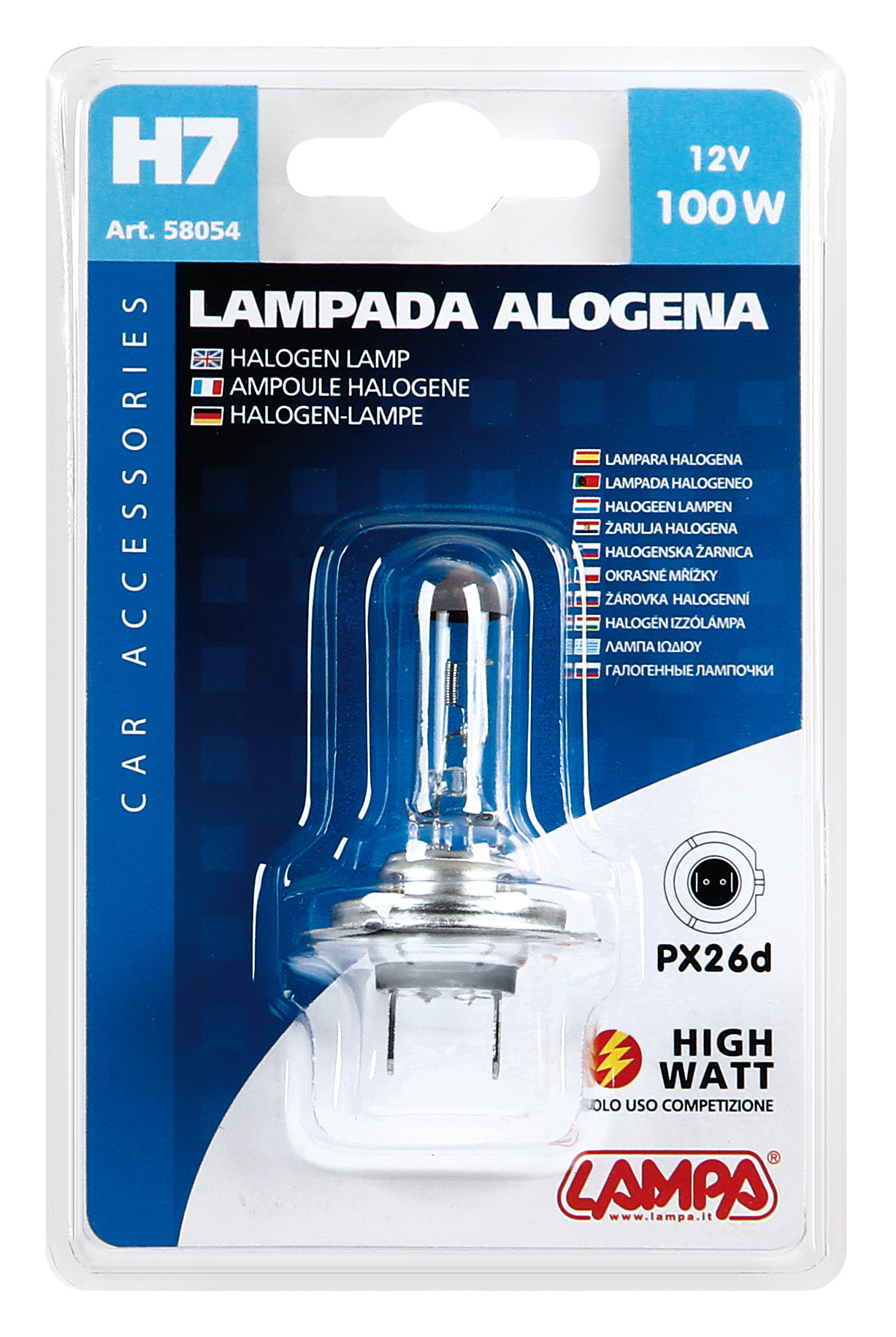 Bec halogen 12V - H7 - 100W - PX26d 1buc Lampa Garage AutoRide