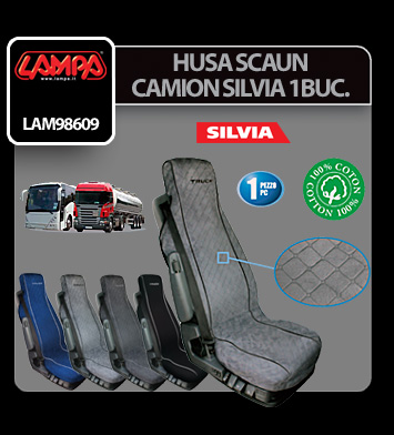 Husa scaun camion Silvia bumbac 1buc - Albastru Garage AutoRide