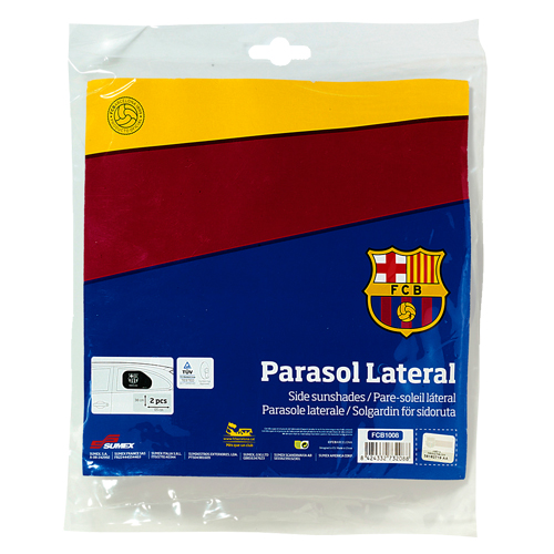 Parasolare laterale cu ventuze FC Barcelona 2buc. - 38x65cm Garage AutoRide