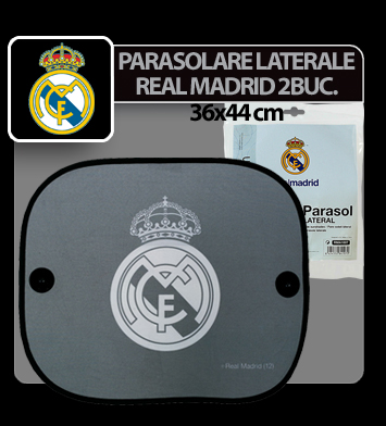 Parasolare laterale cu ventuze Real Madrid 2buc. - 36x44cm Garage AutoRide