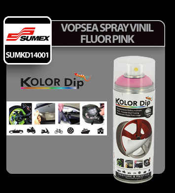 Vopsea spray cauciucata Kolor Dip 400ml - Fluor pink Garage AutoRide