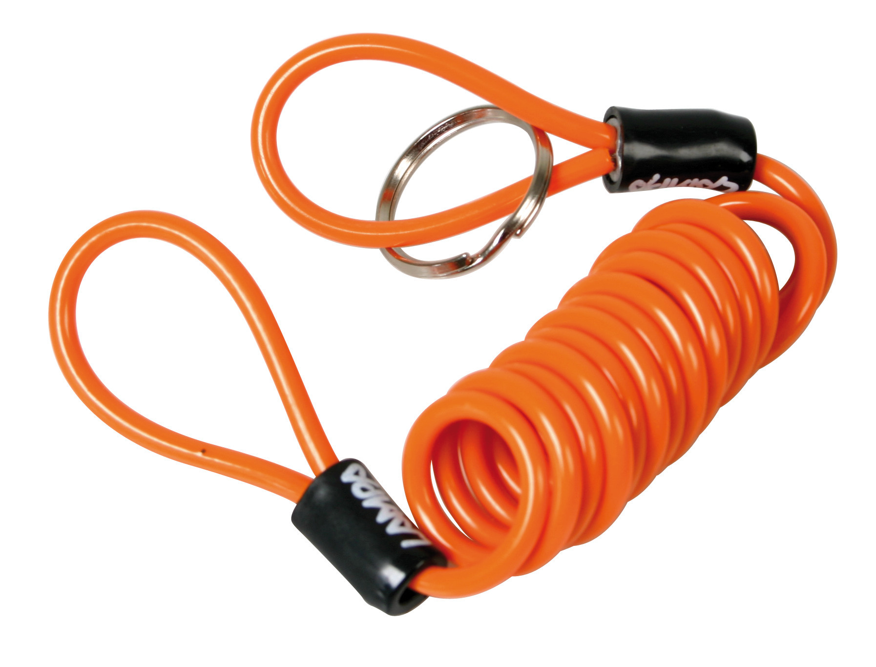 Cablu spiralat din otel Safety Reminder - 150cm - Portocaliu Garage AutoRide