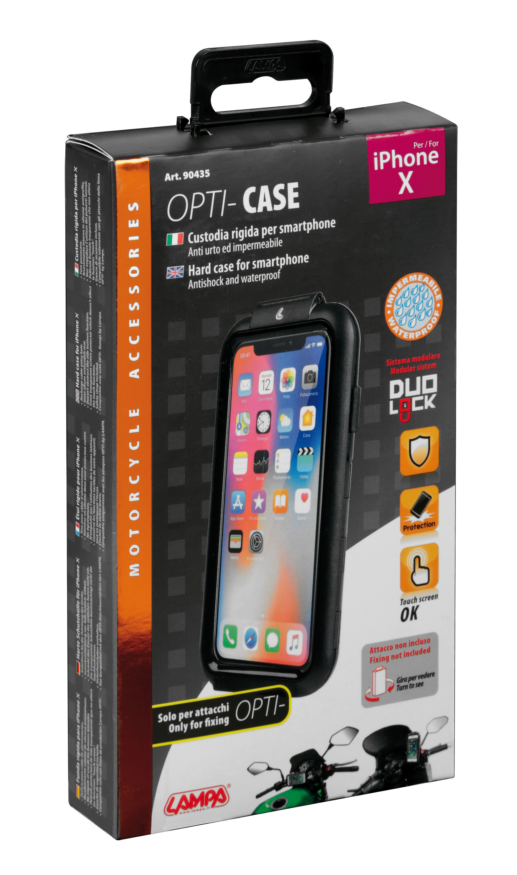 Carcasa tare Opti Case pentru suporti telefon mobil Opti Line - iPhone X/Xs Garage AutoRide