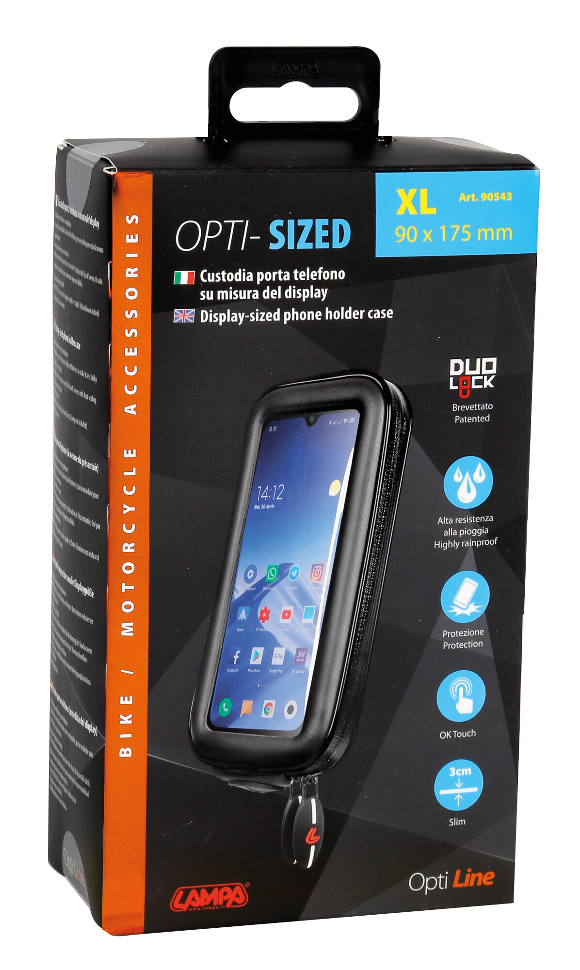 Carcasa universala Opti Sized pentru suporti telefon mobil Opti Line - XL - 90x175mm Garage AutoRide