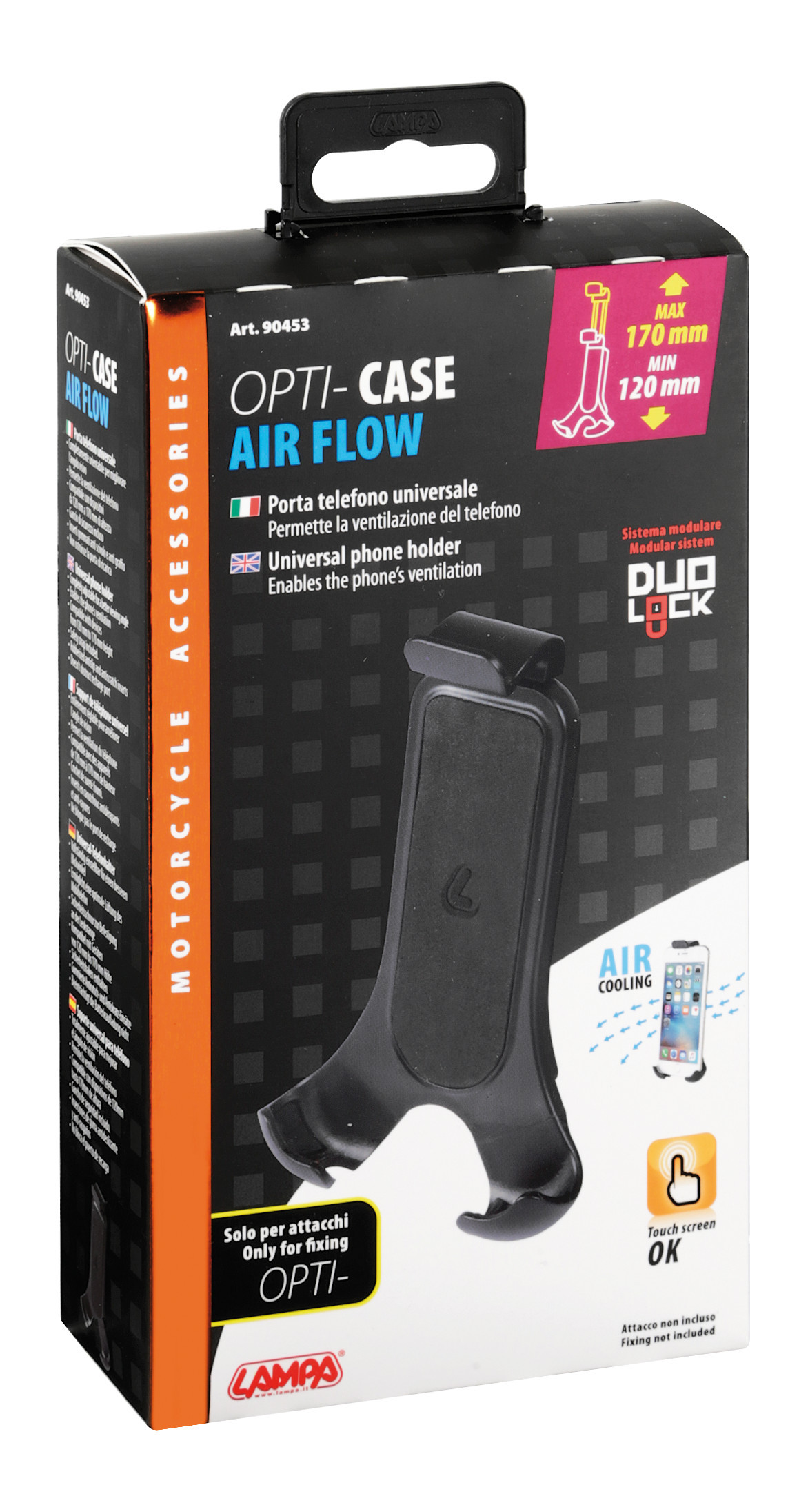 Carcasa universala cu racire prin flux de aer Opti Case pentru suporti telefon mobil Opti Line Garage AutoRide