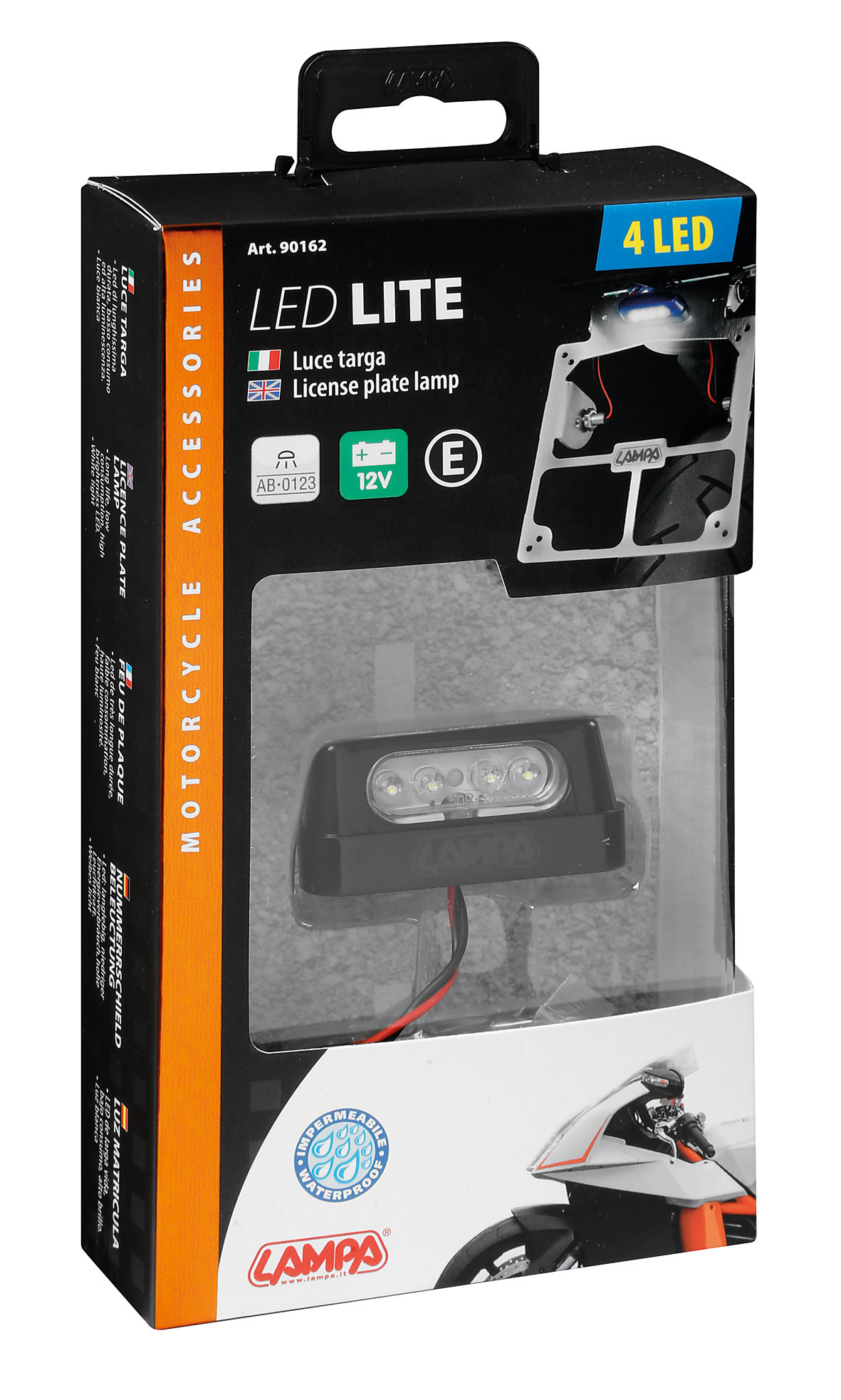 Lampa iluminat numar inmatriculare cu 4 LED 12V - Alb Garage AutoRide