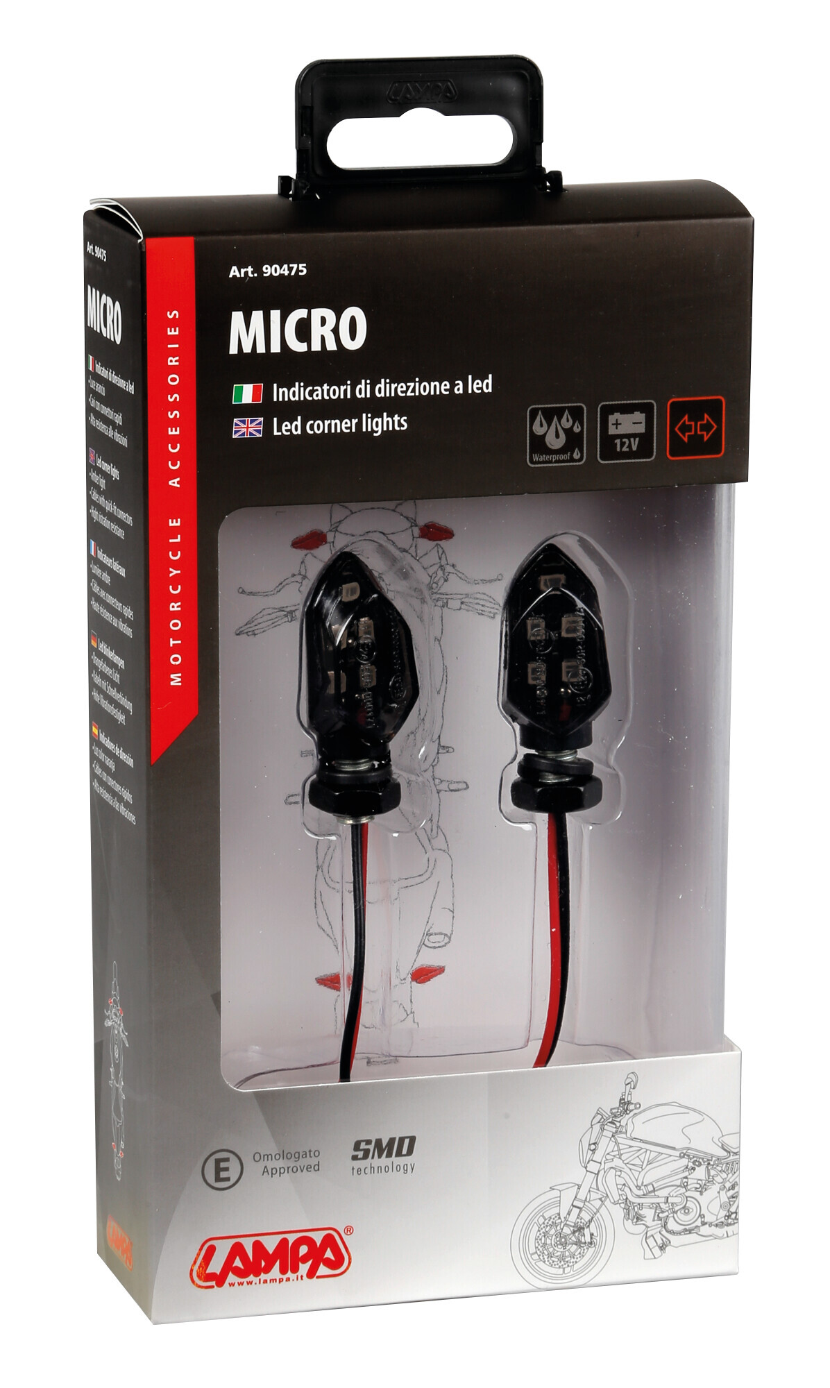 Lampi semnalizare directie mers Micro LED 12V 2buc - Negru Garage AutoRide
