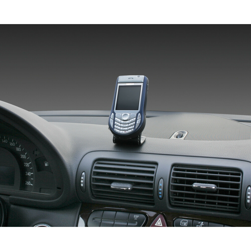 Suport telefon mobil magnetic din piele naturala cu fixare pe bord Garage AutoRide
