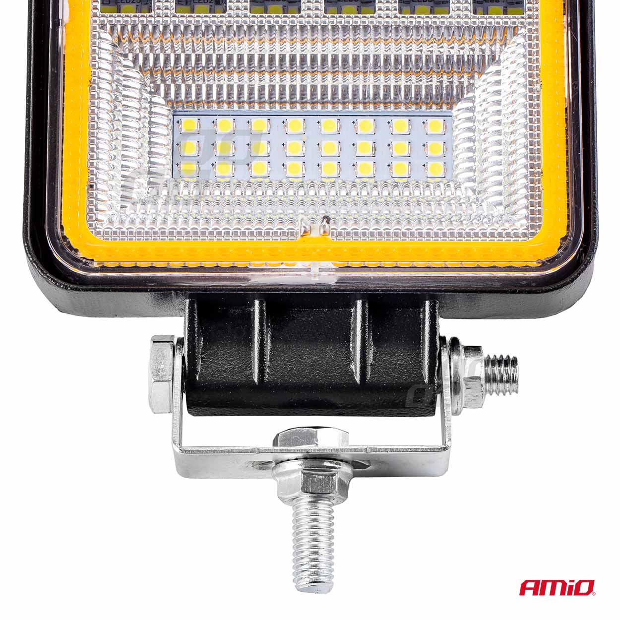 Proiector cu LED din metal patrat Combo Angel Eyes cu 2 functii, 9/36V, Amio Garage AutoRide