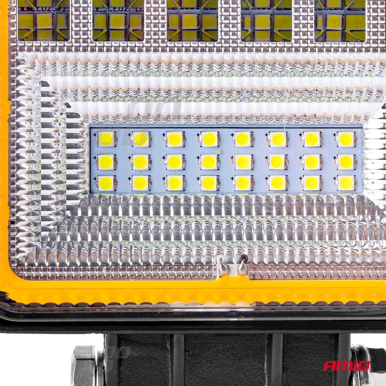 Proiector cu LED din metal patrat Combo Angel Eyes cu 2 functii, 9/36V, Amio Garage AutoRide