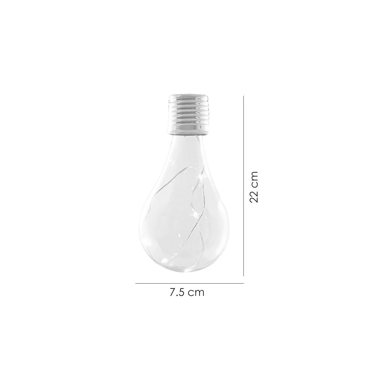 Lampa solara pentru gradina, tip bec, LED, 24 buc, 7.5x22 cm, Acrux GartenVIP DiyLine