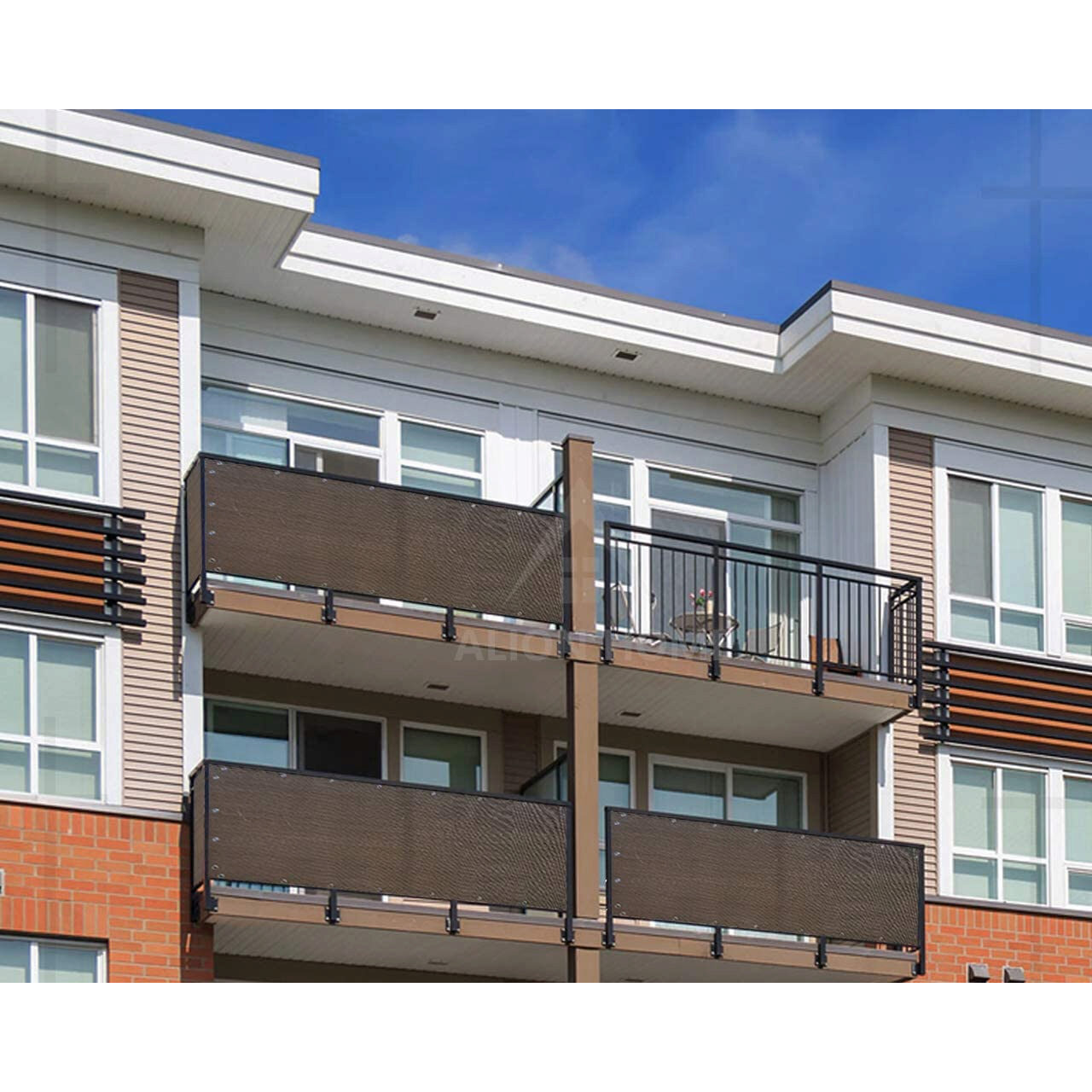 Paravan pentru balcon, terasa, gard, UV, 800 g/m2, bej, 3x0.9 m GartenVIP DiyLine