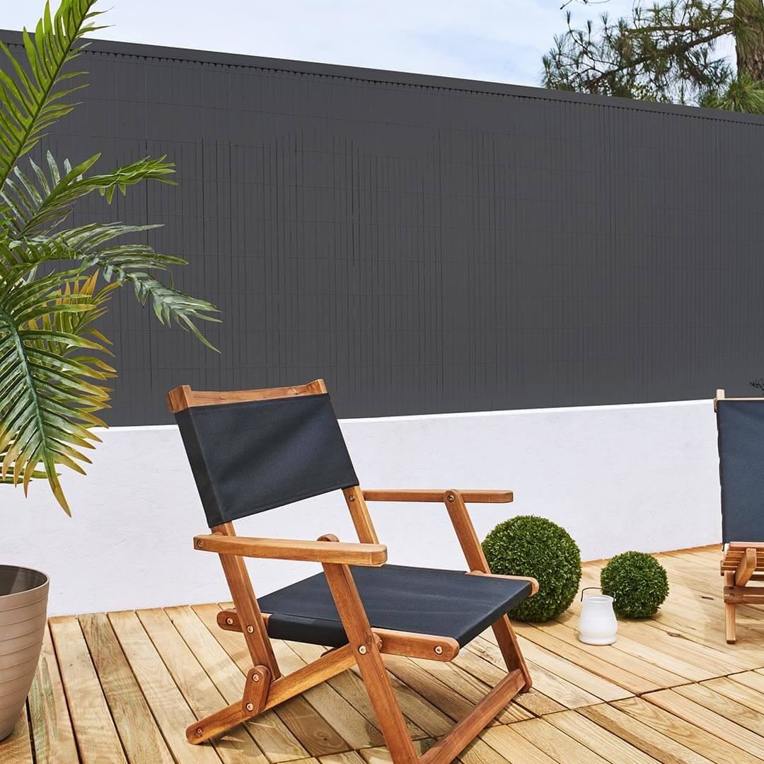 Paravan pentru balcon, terasa, gard PVC, gri, 1300 g/m2, UV, 3x1.5 m GartenVIP DiyLine