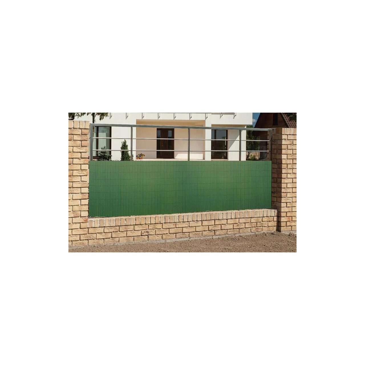 Paravan pentru balcon, terasa, gard PVC, verde, 1300 g/m2, UV, 3x2 m GartenVIP DiyLine